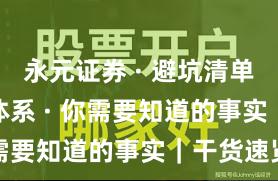 永元证券 · 避坑清单 · 投教体系 · 你需要知道的事实｜干货速览