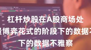 杠杆炒股在A股商场处于存量博弈花式的阶段下的数据不雅察